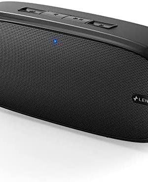 LENRUE Bluetooth Speaker, Wireless Portable Speaker with Loud Stereo Sound, Rich Bass, 12-Hour Playtime, Built-in Mic. Perfect for iPhone, Samsung and More